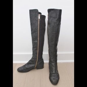 MICHAEL KORS Knee High Boot - Snakeskin detail